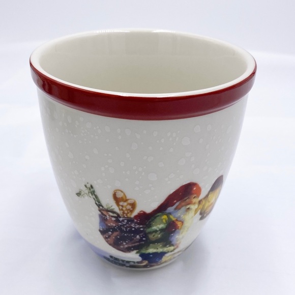 Williams Sonoma Nordic Elf Christmas Mugs Holiday Snowman Set of 4 - Picture 5 of 10